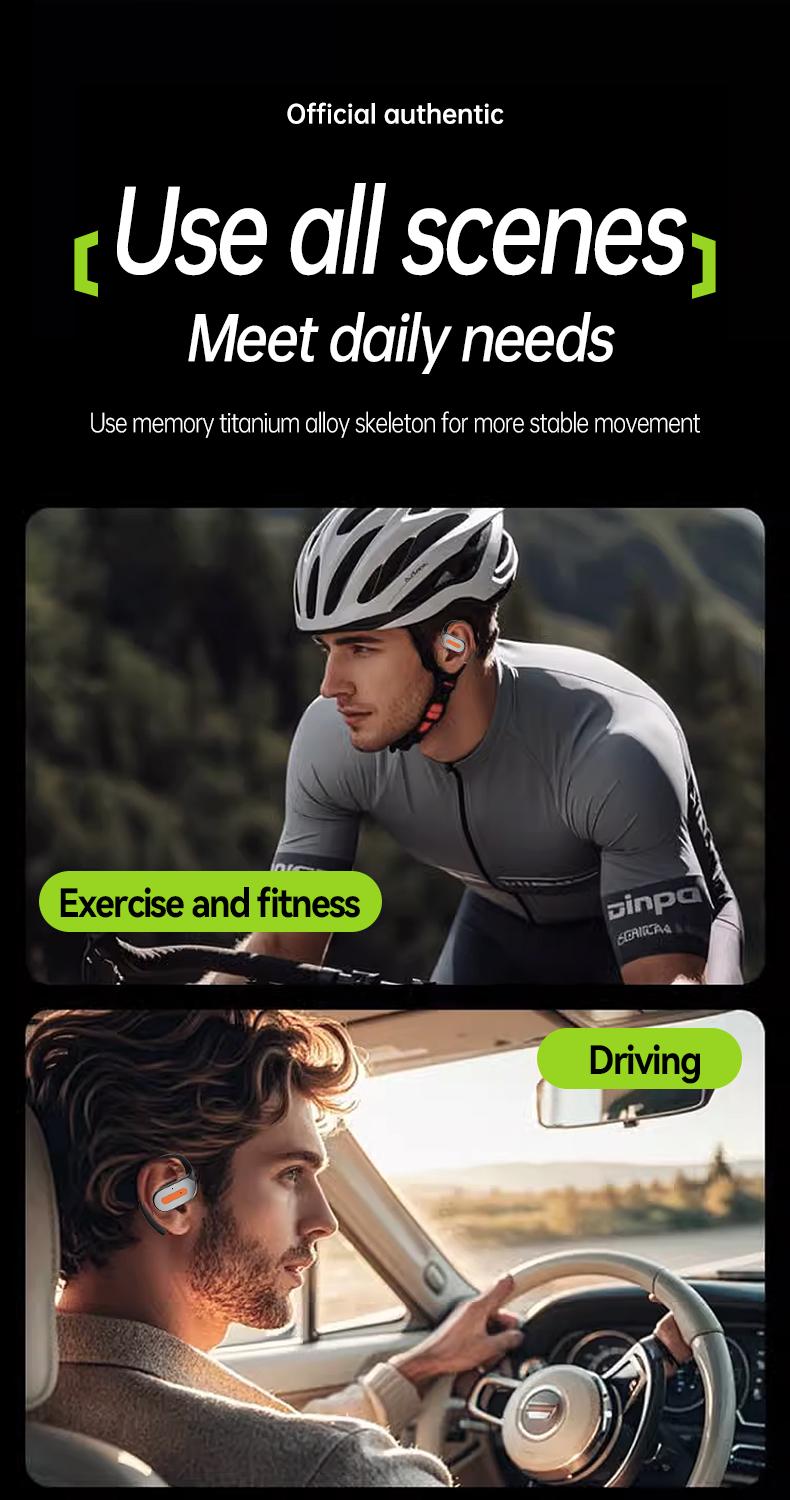 Acer OHR502 Bone Conduction Wireless Wireless Earbuds - New Model Over-Ear Design headset, Long Battery Life, Enhanced Audio Experience for Active Use gaming headset fast charge Electronic Headphone Pink