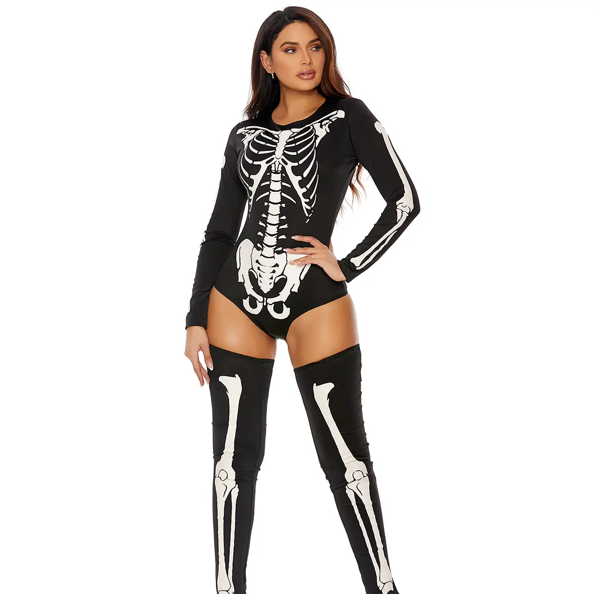 Forplay Women's Halloween Bad To The Bone 2-Piece Women's Sexy Skeleton Costume