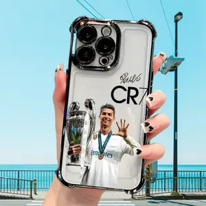SU! Cristiano Ronaldo CR7 Golden Ball Football Star Shockproof Transparent Soft TPU Phone Case for iPhone 17 16 15 14 13 12 11 Pro Max Samsung Galaxy S25 S24 S23 Ultra