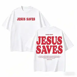Jesus Saves Unisex Washed T-Shirt, Jesus Tee, Jesus Tshirt , Christian Apparel Streetwear Menswear Oversized Top Men and Women Menswear Tops , Gym Pump Cover Graphic Men's Regular Fit washed pure  outdoorfun
