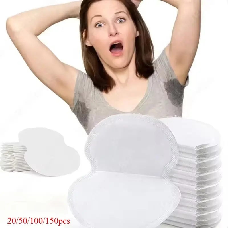 20/50/100pcs Disposable Underarm Sweat Pads, Sweat Patches, Sweat Control Ultra-Thin Breathable Clothing Stickers, Invisible Sensitive Hypoallergenic Skin-Friendly Non-Irritating