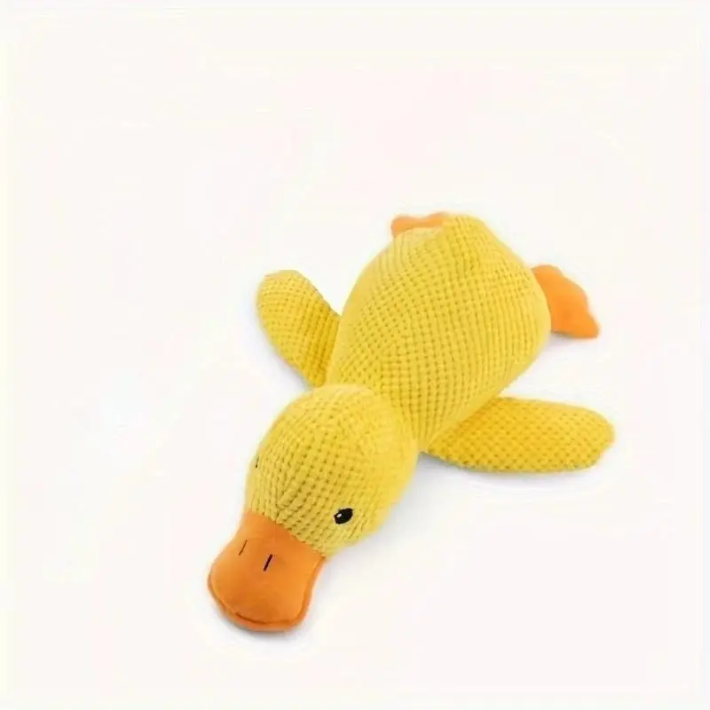 Interactive Squeaky Duck Dog Toy, Cute Durable Plush Chew Toy for Small Dogs, Perfect Teething Aid for Puppies, No Batteries Needed, Great Gift