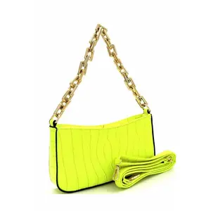 Isabelle Neon Yellow Women's Handbag with Strap