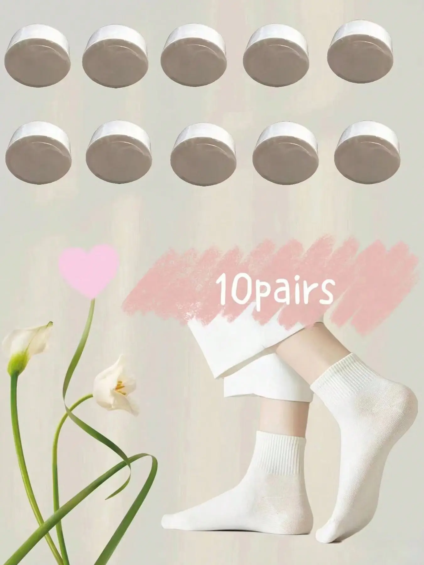10 Pairs Disposable Unisex Socks, Compression Socks for Business Travel, Hygienic No Wash Needed, Casual Fitted Ankle Socks