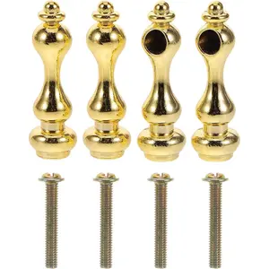 4pcs Spindles Furniture Connectors Furniture Railing Post End Cap Connector for Wine Cabinet Spindles for Cabinet Cart