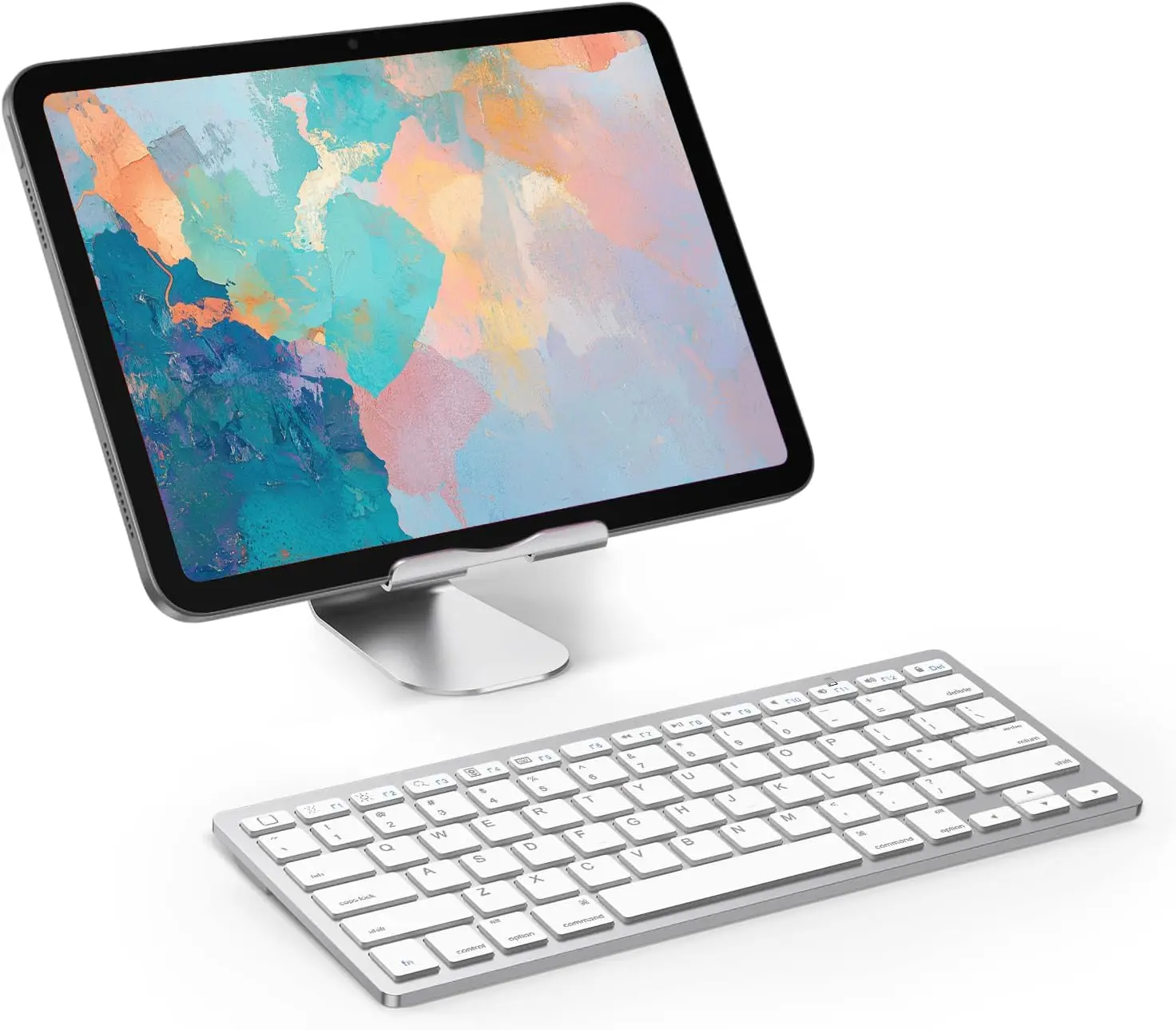 Ultra-Slim Bluetooth Keyboard for iPad,iPad Pro/Air/Mini,iPhone | Stable Wireless iOS Keyboard with 12 Multimedia Keys, Portable Size for Office, Business, Travel, School