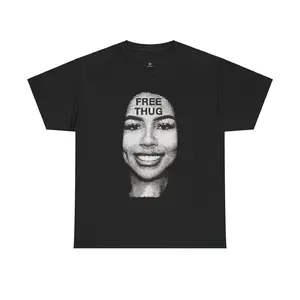 Free Thug Graphic T-Shirt  Classic Casual Top Cotton Unisex