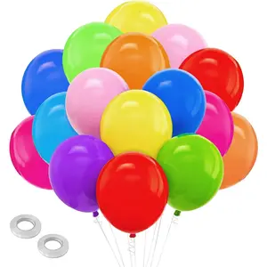 Assorted Color Balloons,100pcs Rainbow Latex Balloon Arch Kit 12 inch Pastel Balloons for Happy Birthday Party Supplies, Weddings, Baby Showers Decor, Fiesta Party Decorations