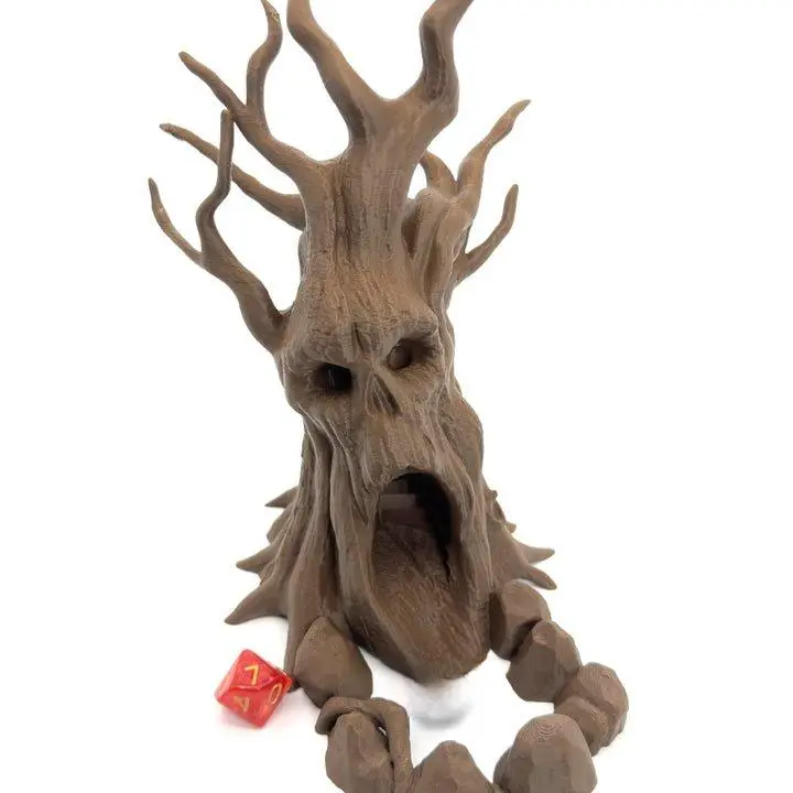 Haunted Hollow Gothic Tree Dice Tower - Durable Handmade Roller, Unique Gothic Decor, Fits Polyhedral Dice Sets, 6" Long 4 1/2" Wide 8" Tall - Tabletop RPG Accessory for Dungeons & Dragons Fans (12 Years Above), Game Night Gift, Board Game Essential