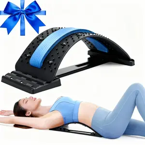 Neck relaxer, stretcher for pain relief, 4-level adjustable neck stretcher, neck massager/stretcher, neck posture corrector, gift for women