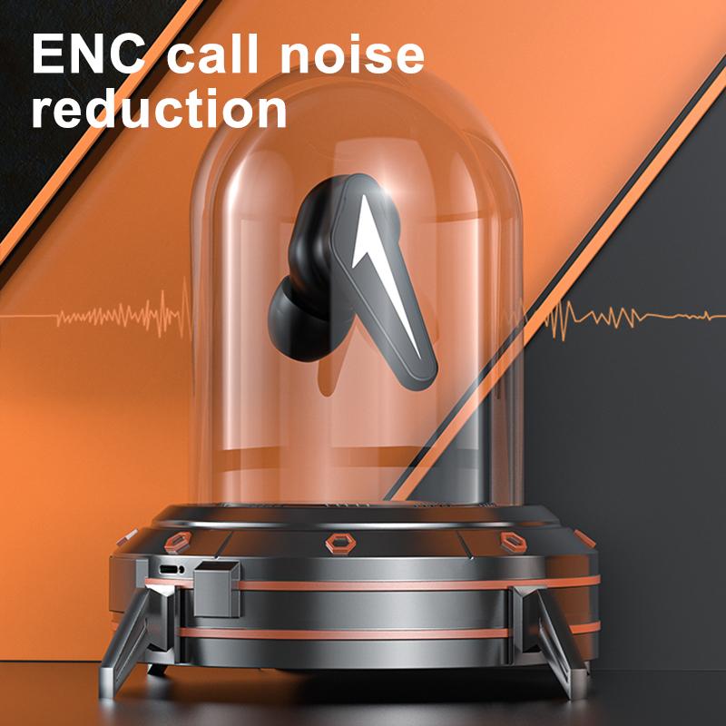 M7 Wireless Bluetooth 5.3 Earbuds with Alien Mech Design RGB Lighting Hi-Fi Lossless Sound Gaming Noise-Canceling Microphone Touch Controls