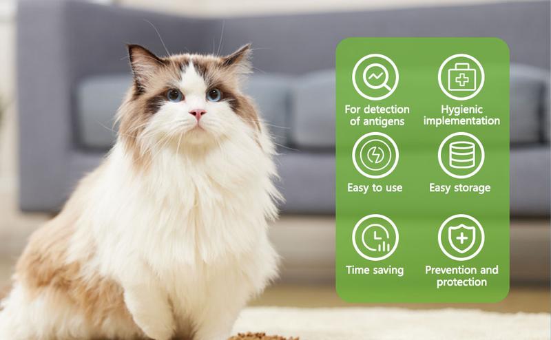 ISENVO 5pcs Canine & Feline GIARDIA Rapid Home Health Test Kit for Dogs & Cats 5 Pack Healthcare Feces Pet Health Quick Accurate Diagnosis Comprehensive Breed Health Test