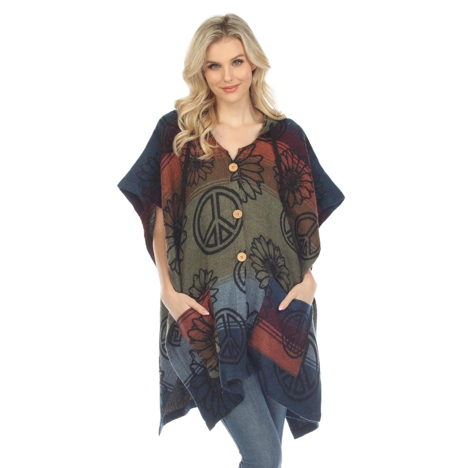 Sunflower Peace Hoodie Cardigan 