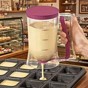 1pc Kitchen Cake Baking Batter Dispenser Tool, Handheld Liquid Measuring Cup Funnel Separator, Paper Cup Cake Funnel, Kitchen Small Tool