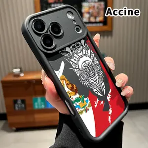 Mexican emblem silhouette Phone Case for iPhone 17 Pro Max 16 15 14 Plus 13 12 Mini 11 XR X XS Air E Matte TPU Drop-Proof Rugged Durable Soft Bumper Cover Gift for women boy