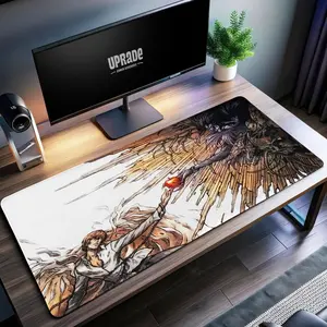 Light & Ryuk Desk Mat, Death Note Inspired Mouse Pad, Gift For Gamers, Art Desk Mat, Perfect Gift, Desk Mat Gift
