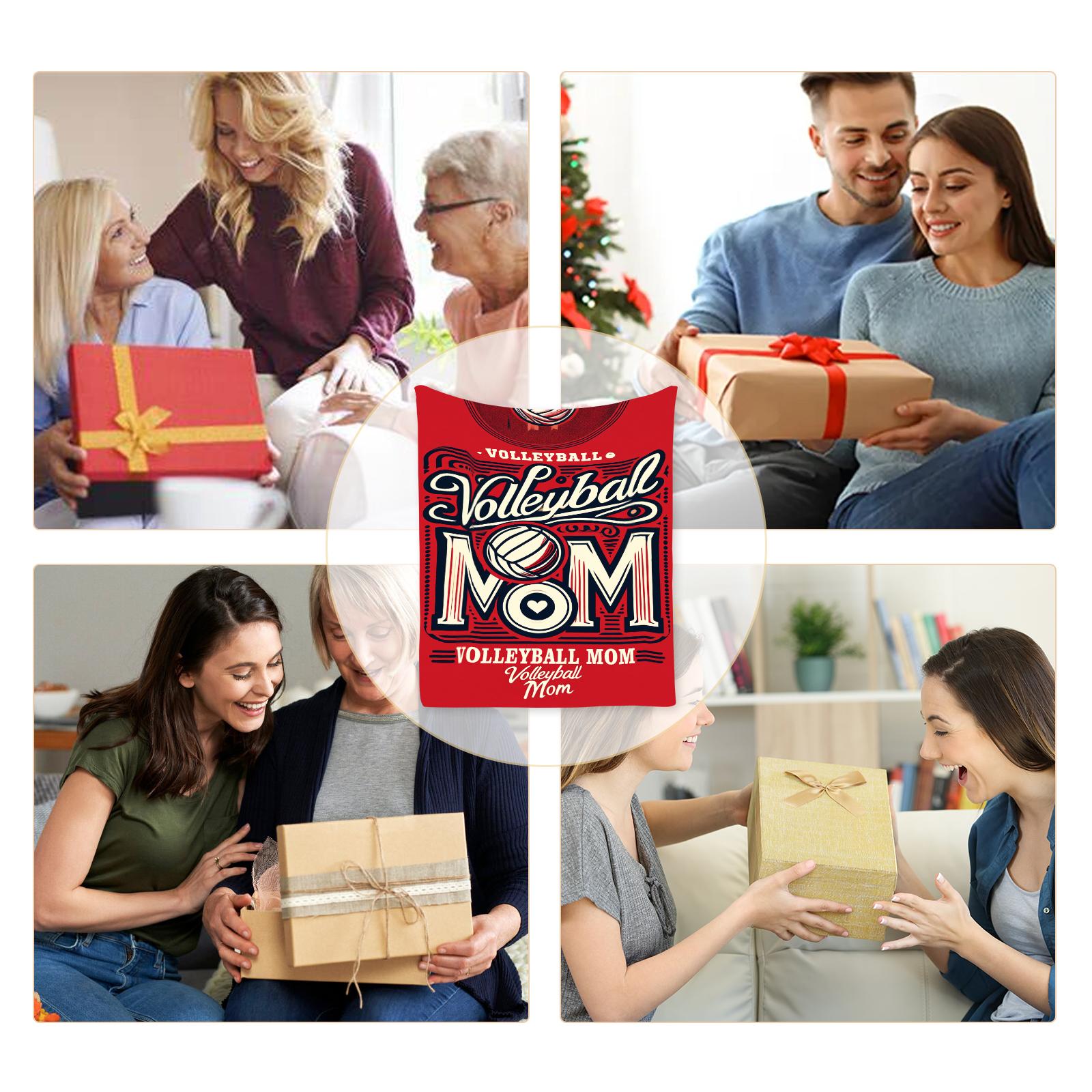 Volleyball Mom Soft Flannel Throw Blanket Ultra Plush Lightweight & Breathable for Car Sofa Bed Travel Camping All Seasons Gift mother meaningful heartfelt comfort day