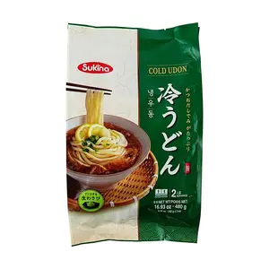 Sukina Cold Udon Noodles 480g - Chilled Noodle Set for 2 with Wasabi and Dipping Sauce