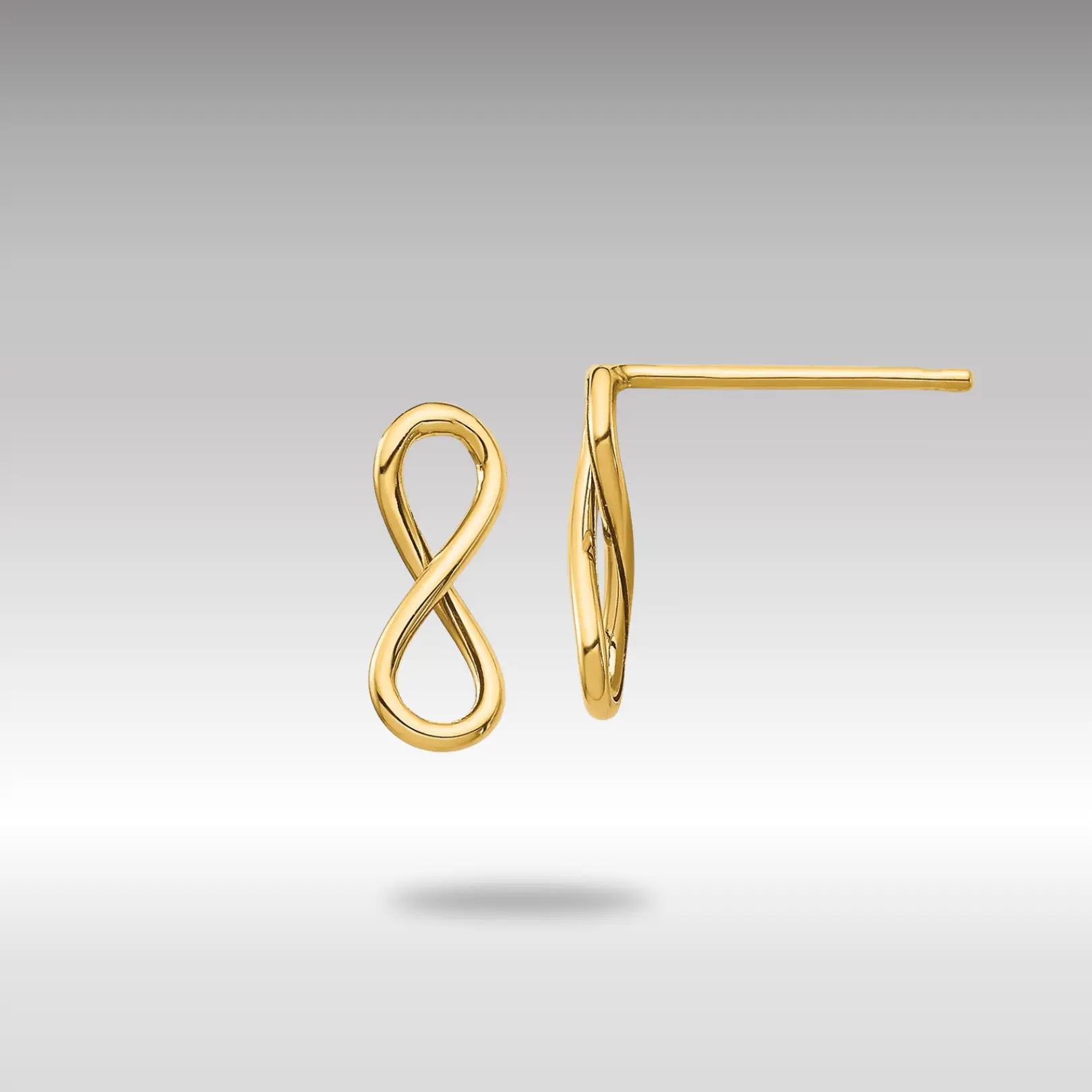 14K Gold Polished Infinity Post Earrings - Model TH994