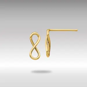 14K Gold Polished Infinity Post Earrings - Model TH994