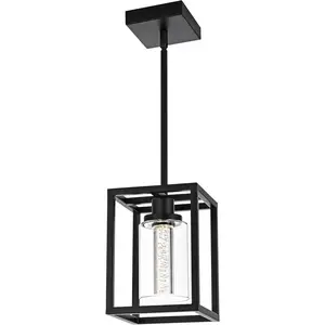 Black Pendant Lights Kitchen  1-Light, 5 Color Dimmable Led Pendant Light Ceiling  Over Sink with  Bubble Glass, Modern Integrated LED  Light Dining Room Lighting