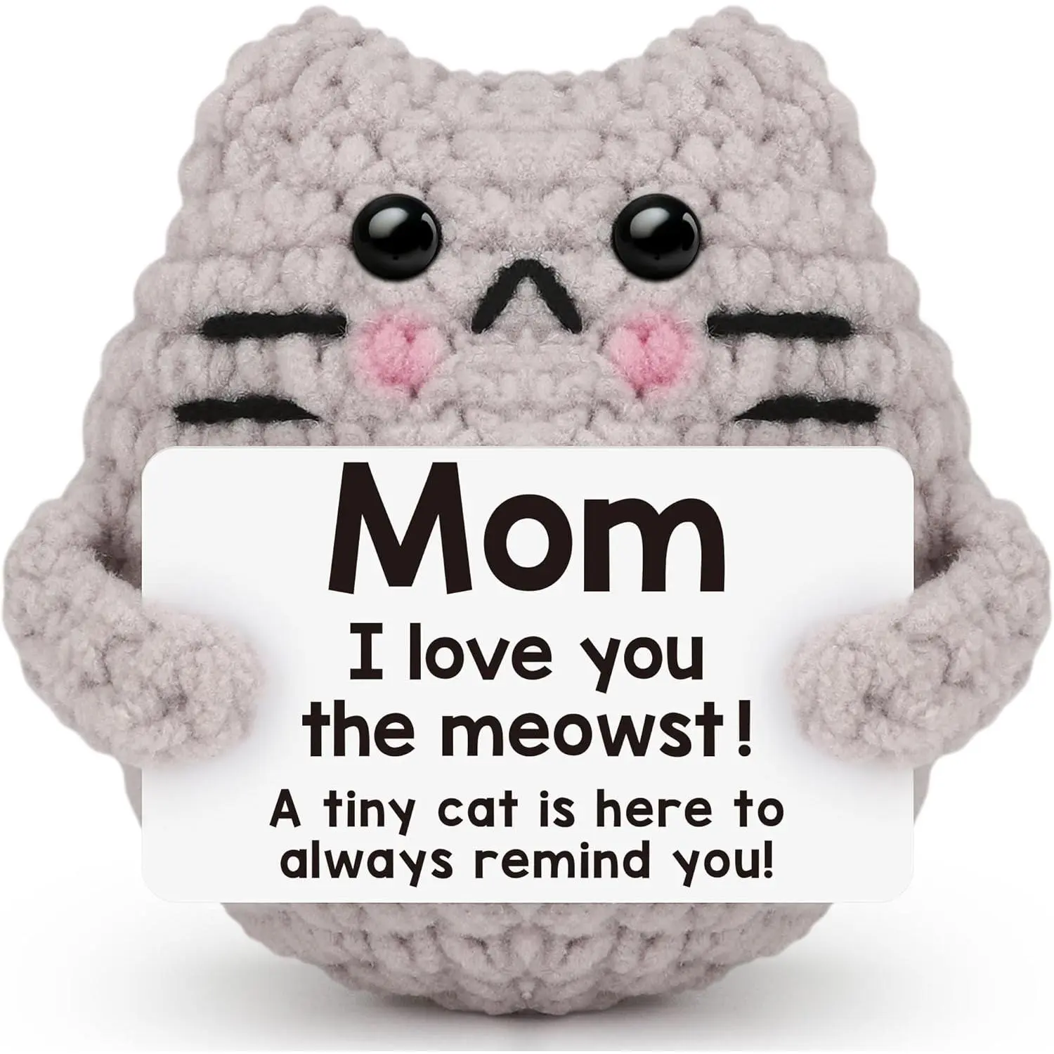 Mothers Day Birthday Gifts for Mom Grandma Godmom Positive  Crochet for Mom Grandma Aunt Godmother, Emotional Support Crochet Small Birthday Gifts