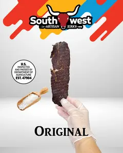 Snacks Creations Southwest Artisan Beef Jerky Original USDA Choice Beef High Protein Low Fat Dried Snack