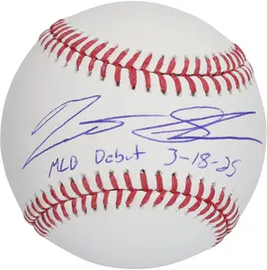 Matt Shaw Chicago Cubs Autographed Baseball with "MLB Debut 3-18-25" Inscription - Fanatics Authentic Certified