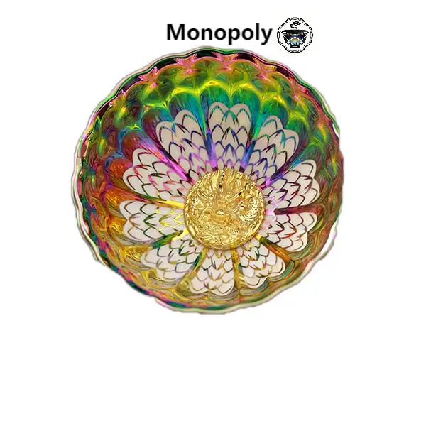 Iridescent Golden Dragon Lotus Jian Zhan Tea Cup - Handcrafted Artisan Collectible, 1,000-Year-Old Chinese Jian Zhan Heritage, Ideal for Corporate Gifting, Birthdays, Model QCXQ0009, Anniversaries