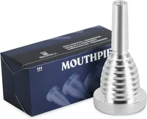 Trombone Mouthpiece 51D Trombone Mouthpieces Brass Trombone Mouthpiece Sliver Plated Trombone Mouthpiece Compatible with Beginners and Professionals Trombone Accessories