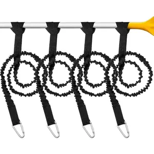 4 Pieces Kayak Paddle Leash Kayak Rod Leash Paddle Lanyard Stretchable Coiled Lanyard Accessories for Paddles