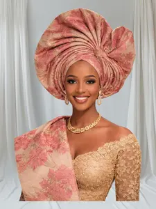 CRZ 2-in-1 Damask Brocade Auto Gele Set