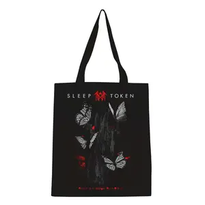 SLEEP TOKEN - BUTTERFLIES - TOTE BAG, Sleep Token  Art Tote,  Fantasy Gaming Tote Bag, Anime Style Canvas Shoulder Bag, Eco Friendly Shopping Tote