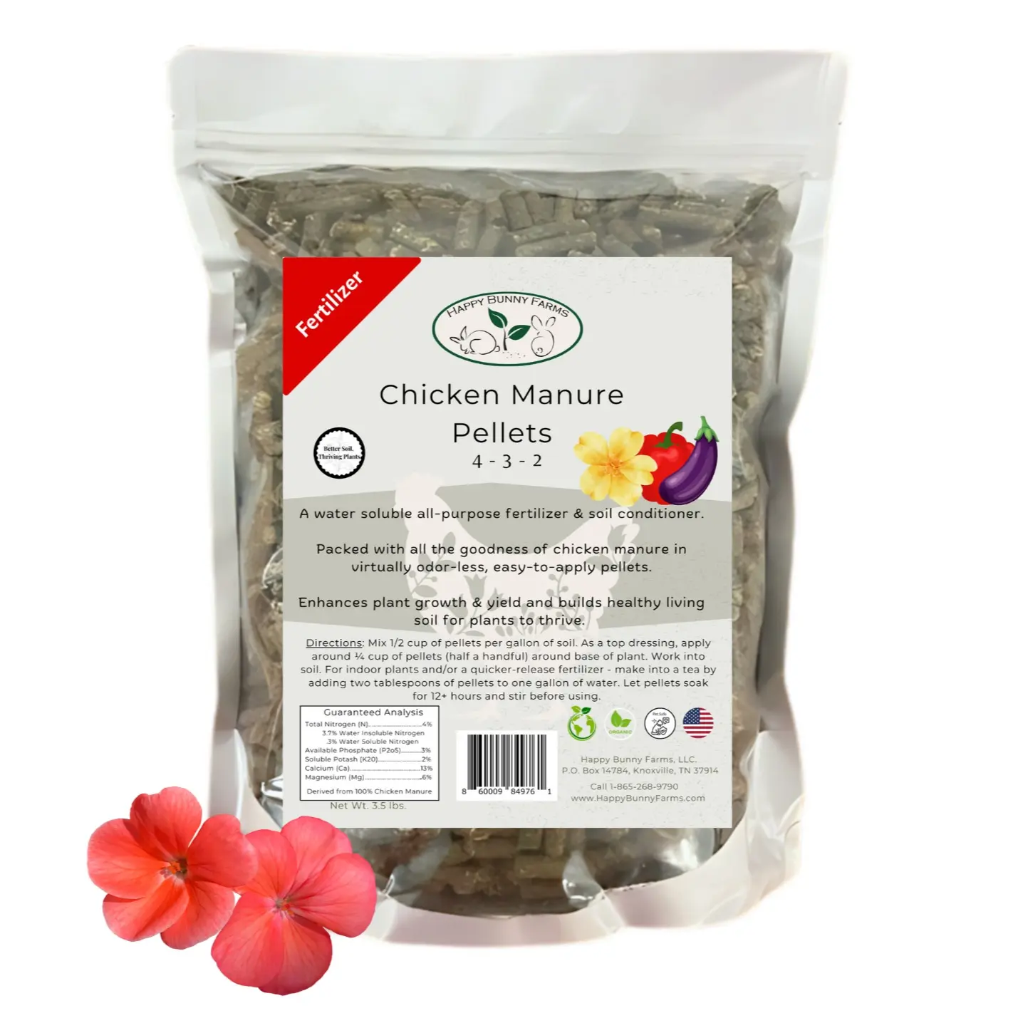 Chicken Manure Pellets Organic Fertilizer and Soil Rebuilder