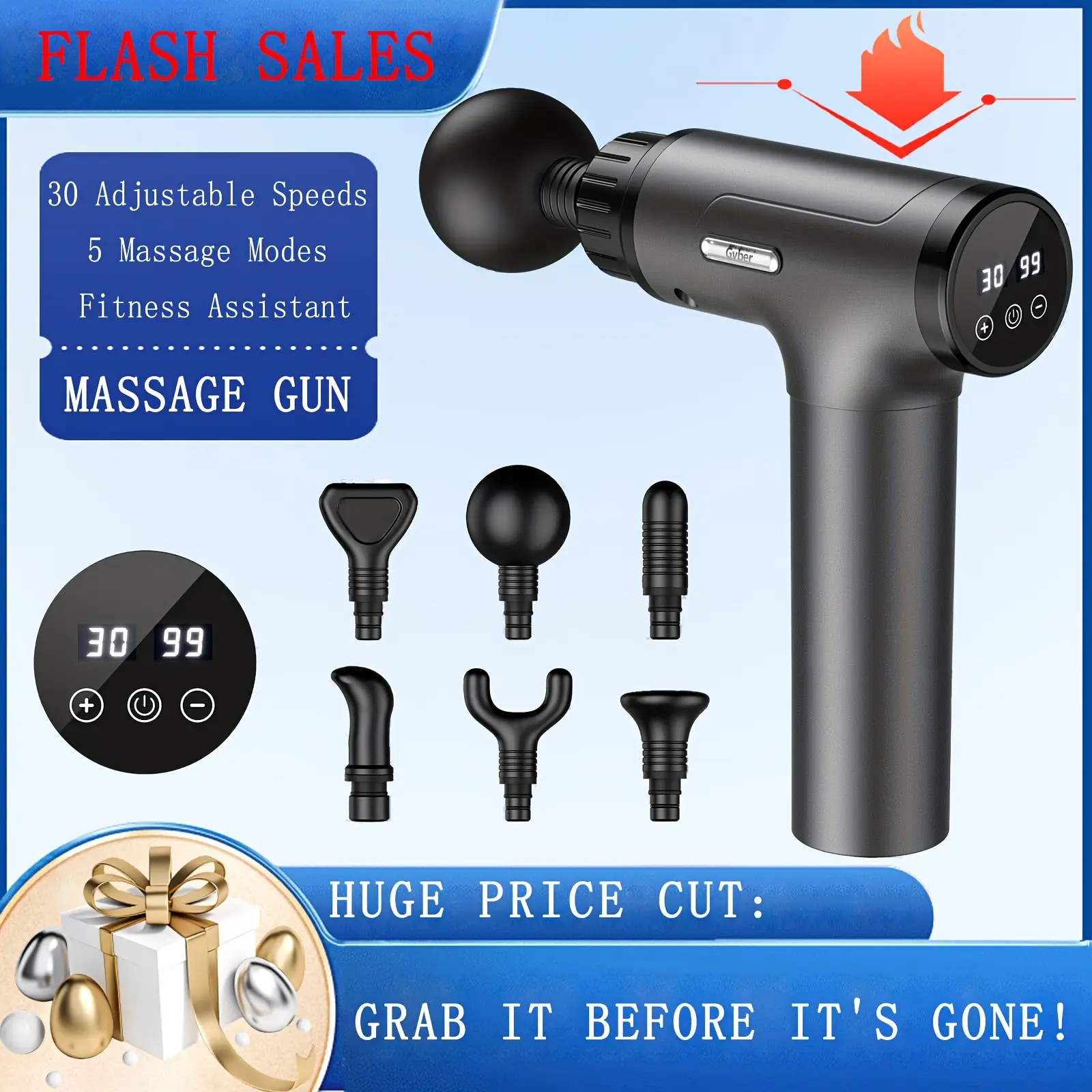 Electric Massage Hammer, Deep Vibration Massage, Portable for Daily Use Or Travel, Massage Gun for Fascia, Electric Massage Hammer, Deep Vibration Massage, Portable for Daily Use Or Travel, Massage Gun for Fascia,