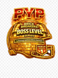 BOSS LEVEL BRICK BREAKER SERIES SIGNED MINI HELMET SPOT - PYP - OR SPORTS TRADING CARD