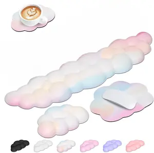 Cloud Wrist Rest Keyboard Mousepad Cup Pad With Non-Slip Base For Computer Gaming