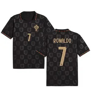 2024 2025 2026 Portugal National Team Soccer Jersey Home Away CR#7 Stretchy Short Sleeve Quick-drying Breathable Football Shirts Fan Version Top For Men With Player Number 7