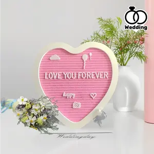 Heart-shaped felt letter board Signs, Heart Plaque - the perfect choice for parties, wedding announcements and home decoration and decorative products.