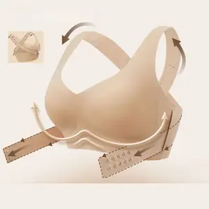 Adjustable Correction Front Hook Push-Up Seamless Breathable Lift Anti-Sagging Women's Bra, Beautiful Back Sports Bra