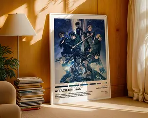 Attack On Titan Poster: Minimalist Vintage Anime Print