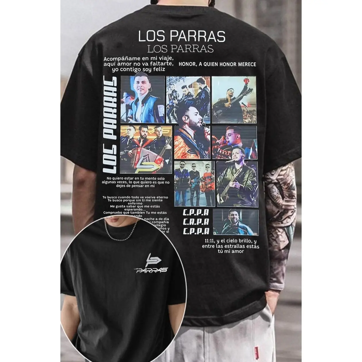 Los Parras Concert Shirt, Graphic Tee Tops Underwear Crewneck Menswear T Shirt Streetwear