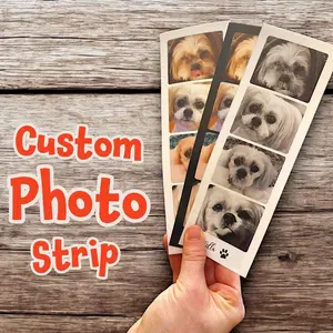 Photobooth Style Photo Strip Prints, Pet Pictures Photo Strip, Set of 3 Custom Photo Strip, Custom Pet Photo Bookmark, Gift for Dog Lover