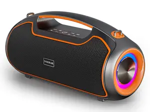Portable Bluetooth Speakers Wireless, 200W MAX Loud Outdoor Speaker with Deep Bass, IP65 Waterproof, BT5.4, USB-C, RGB Lights, for Party, Camping, Beach, Large Workshop, Garage, 24H Playtime