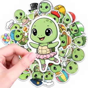 50pcs Turtle Stickers, Suitable for Scrapbooks, Diaries, Laptops, Water Bottles, Cars, Etc. A Gift with A Positive Message and Based on Faith.