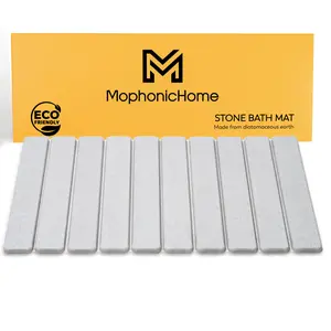 Stone Bath Mat, Diatomaceous Earth Shower Mat, Non-Slip Super Absorbent Quick Drying Bathroom Floor Mat, Natural, Easy to Clean 23.5 x 15.3 inches stone bath bedside rug
