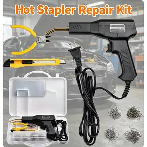 Automotive Hot Staple Plastic Repair Gun, Car Bumper Welder Kit with 600 Reinforcement Staples