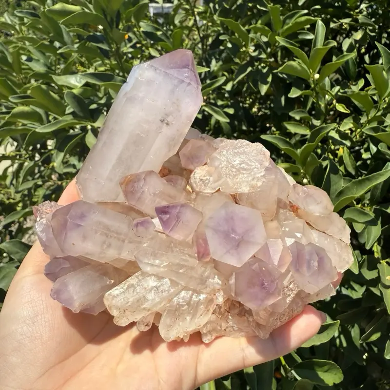 Amethyst Quartz Cluster,Raw Clear Quartz Cluster,Collection Home Decor,A46