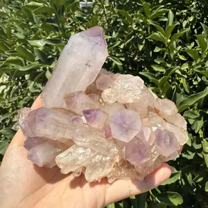 Amethyst Quartz Cluster,Raw Clear Quartz Cluster,Collection Home Decor,A46