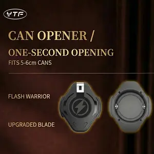 Flash War God 2-in-1 Universal Beverage Can Opener – Enlarged Opening, Safe Smooth Edge, Built-in Bottle Opener, Portable Kitchen Utensil for Soda, Food Cans, Mother’s Day Gift, Smooth Edge Openers